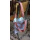 Un tote bag + 1 panier rangement Créations Enfance Flamants roses Pois gris