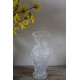 Vase Soliflore en Verre structuré courbes fleurs