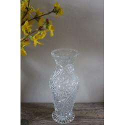 Vase Soliflore en Verre structuré courbes fleurs