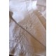 Carré nappe blanc broderies anglaises