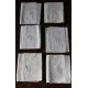 Lot 6 serviettes de table damassé blanc Monogrammes M D