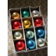 Lot 12 boules de Noël Vintage couleurs