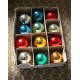 Lot 12 boules de Noël Vintage couleurs