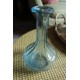 Vase Soliflore verre ancien bleu col et ventre rond