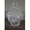 Sucrier Bonbonnière verre ciselé feuillage