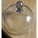 Cloche en verre bouchon à facettes