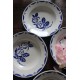 Un lot 12 assiettes creuses roses Bleu Bastia Sarreguemines Art Deco