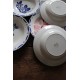 Un lot 12 assiettes creuses roses Bleu Bastia Sarreguemines Art Deco