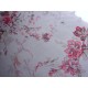 Un lot de 4 serviettes de table bleu gris fleurs roses