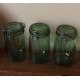 Lot 3 bocaux l'idéale verre vert 1 L