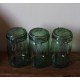 Lot 3 bocaux l'idéale verre vert 1 L