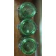 Lot 3 bocaux l'idéale verre vert 1 L