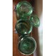 Lot 3 bocaux l'idéale verre vert 1 L