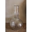 Carafe col cannelé ventre décors vase