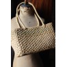 Cabas vannerie panier vintage anses épaules