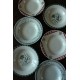6 assiettes creuses dépareillé paires Sylvia Niger Digoin Caumartin rouge vert