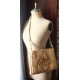 Cabas sac vannerie vintage fleurs
