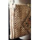 Cabas sac vannerie vintage fleurs