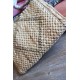 Cabas sac vannerie vintage fleurs