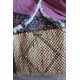 Cabas sac vannerie vintage fleurs