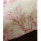 Paire Coussins Toile de Jouy rose ancienne