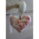 Coeur Toile de Jouy ancienne Rose garance