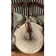 Sac osier souple Cabas rond palmier anse cuir