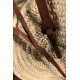 Sac osier souple Cabas rond palmier anse cuir