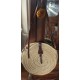 Sac osier souple Cabas rond palmier anse cuir