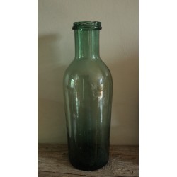 Grand Flacon Bouteille Verre Vert Vase