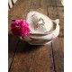 Soupière Légumier Terre de Fer rose oiseaux FF Pexonne