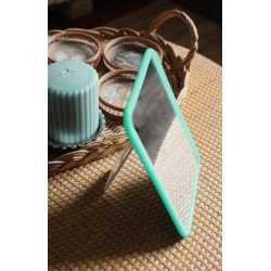 Miroir barbier vintage plastique vert