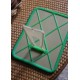 Miroir barbier vintage plastique vert