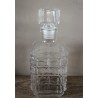 Carafe à whisky verre Carrés relief vintage
