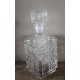 Carafe à whisky verre Carrés relief vintage