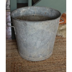 Bassine zinc ronde haute jardin
