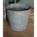 Bassine zinc ronde haute jardin