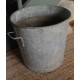 Bassine zinc ronde haute jardin