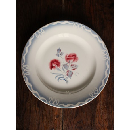 Grand plat rond Marinette Digoin Sarreguemines