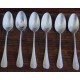 Lot 7 cuillères à soupe métal argenté Uni Plat