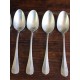 Lot 6 cuillères à soupe métal argenté Uni Plat