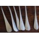 Lot 6 cuillères à soupe métal argenté Uni Plat