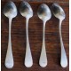 Lot 6 cuillères à soupe métal argenté Uni Plat