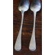 Lot 6 cuillères à soupe métal argenté Uni Plat