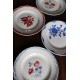 Un lot de 4 grands plats ronds assiettes dépareillé Digoin Sarreguemines