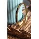 Bracelet vintage cercle alternance dorure brun