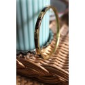 Bracelet vintage cercle alternance dorure brun