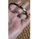 Bracelet vintage cercle alternance dorure brun