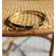 Bracelet vintage cercle alternance dorure brun