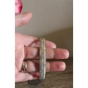 Bracelet vintage cercle laiton trois rangs de nacre